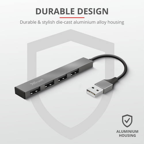 Trust USB hub 4-port mini Halyx (23786) slika 2