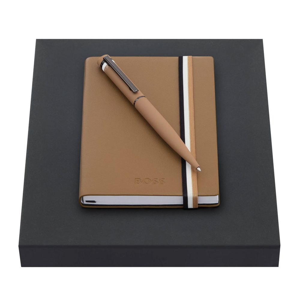 Hugo Boss set hemijska olovka + notes A6 HPBM421X, camel slika 1