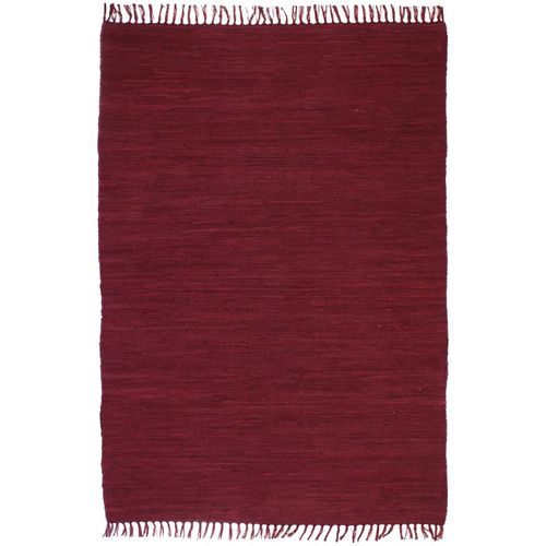 Ručno tkani tepih Chindi od pamuka 120 x 170 cm bordo slika 11