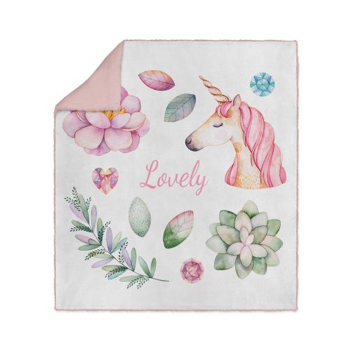 Deka 130x160 Throw Lovley Unicorn slika 1