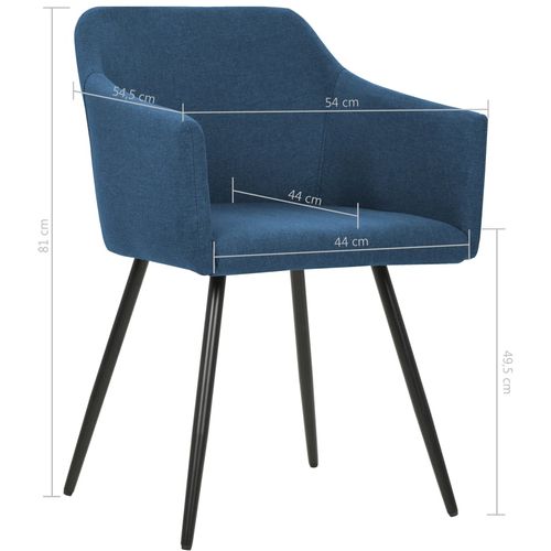 Blagovaonske stolice od tkanine 6 kom plave slika 22