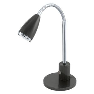 Eglo fox stolna/1, led, gu10, 1x3w, 240lm, antracit/krom 