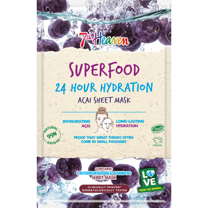 7th Heaven Superfood 24hr Hydration Acai maska u maramici, 1 kom. 