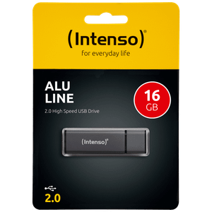 (Intenso) USB Flash drive 16GB Hi-Speed USB 2.0, ALU Line - USB2.0-16GB/Alu-a