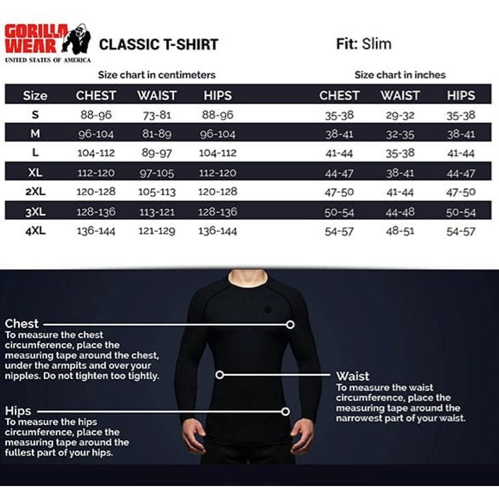 Gorilla Wear CLASSIC Majica za trening, Crna slika 7