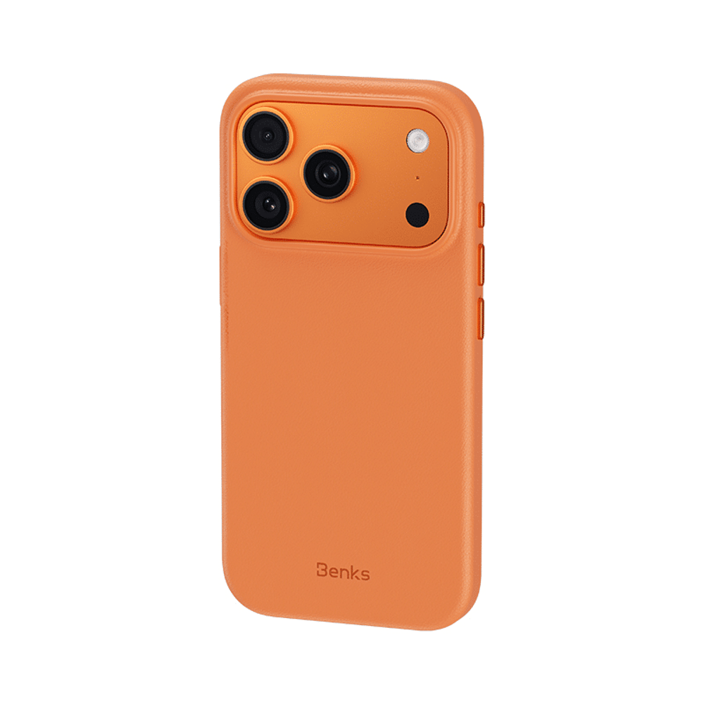 Benks Magnetic Vita Pro silikonska maskica za iPhone 17 Pro Max narančasta (gumb za upravljanje kamerom) slika 3