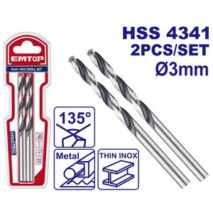 Set 2 HSS burgije ETDB310302 Emtop