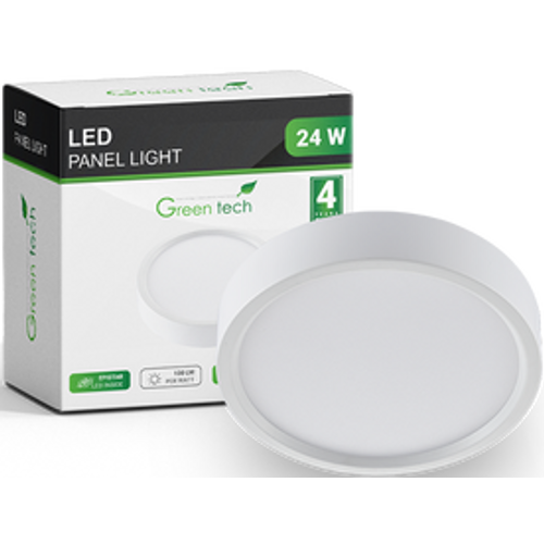 Green Tech LED panel 24W, 6500K, nadgradni, okrugli slika 1