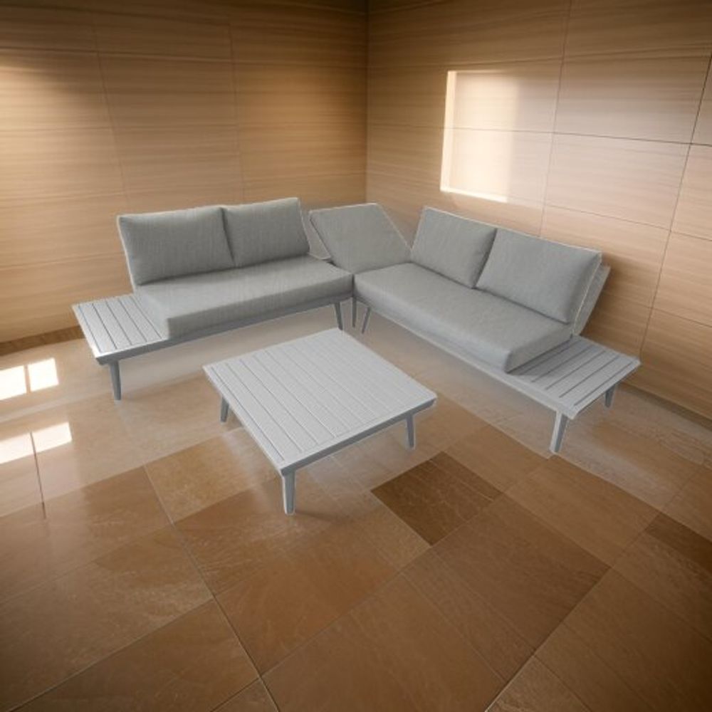 BRISATI Vrtna ugaona lounge garnitura siva CAPRI slika 2