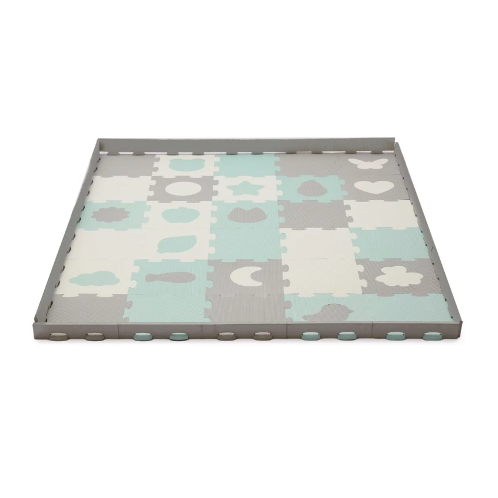 Kinderkraft Podloga za igru LUNO SHAPES 3D 185x165cm, Mint slika 3