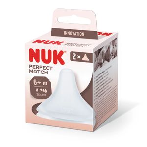 NUK sisač silikon Perfect Match 6m+ , 2kom multicolor 10124031