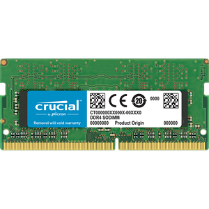 Crucial 8GB DDR4-2400 SODIMM PC4-19200 CL17, 1.2V Single Ranked