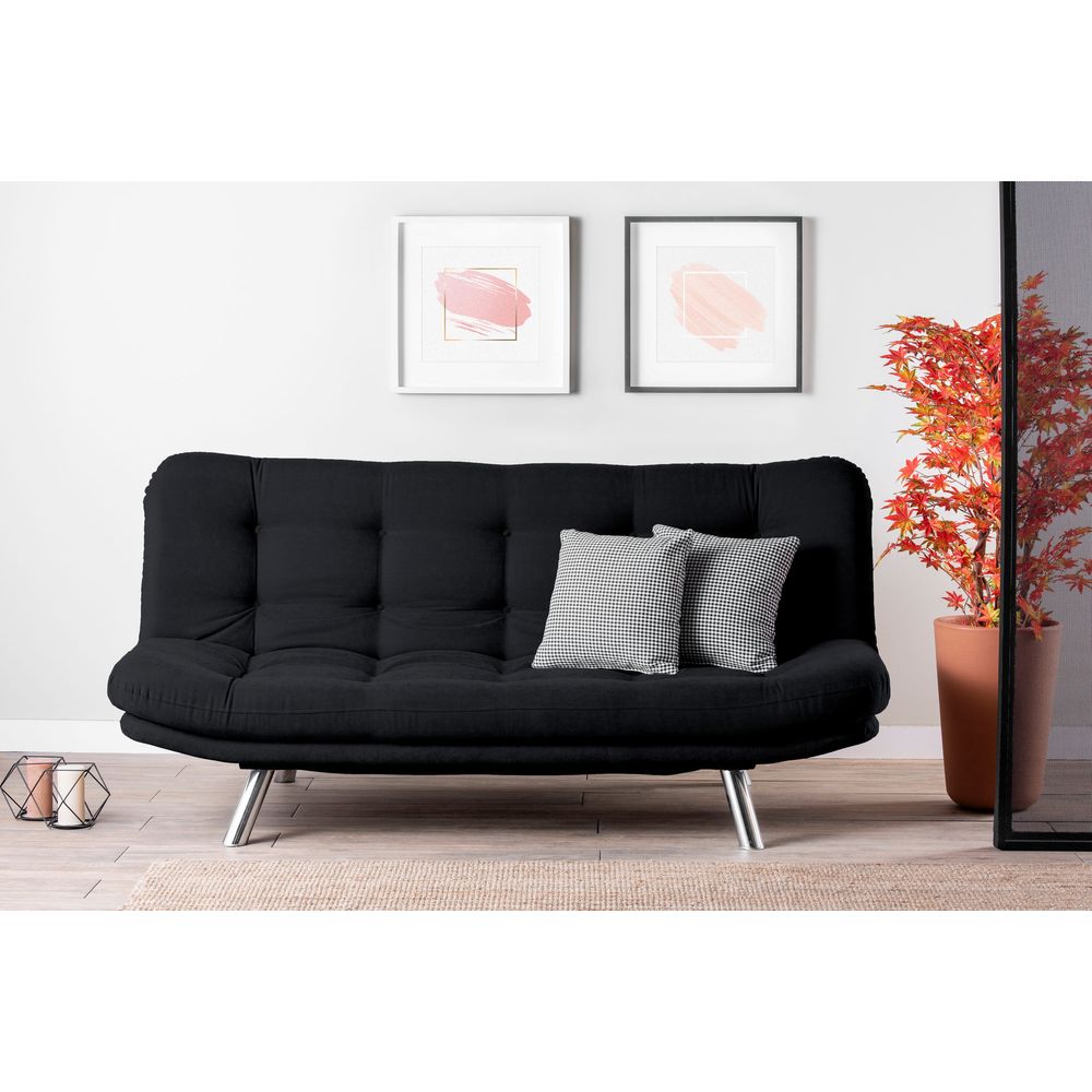 Misa Sofabed - Crni trosjed koji se pretvara u krevet slika 1