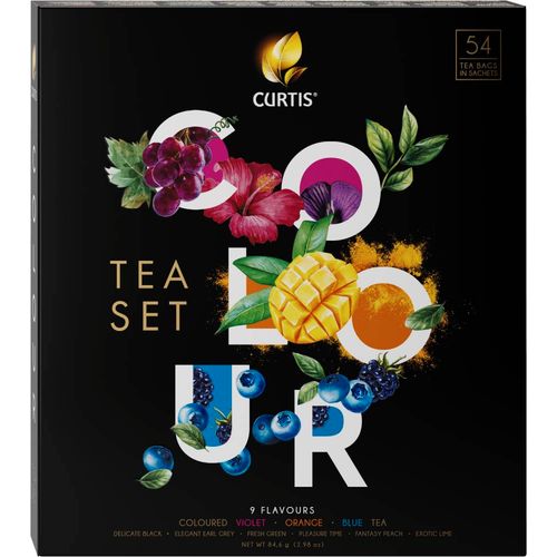 Curtis "COLOUR TEA SET" - Kombinacija čajeva, 9 ukusa, 54 posebno pakovane kesice, 84,6g slika 2
