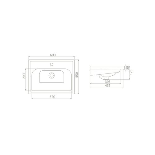 Umivaonik Frame 60 slika 3