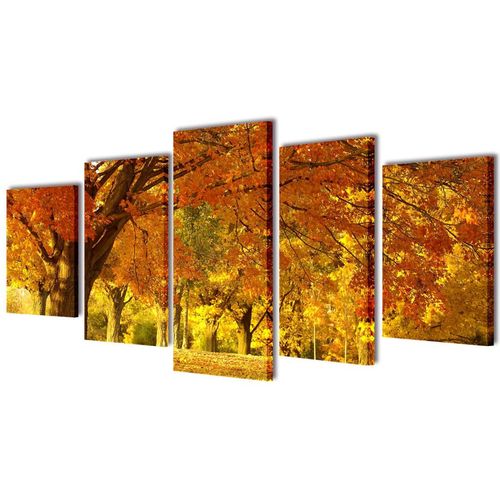 Zidne Slike na Platnu Set s Printom Drvo Javora 100 x 50 cm slika 7