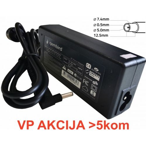 NPA90-195-4620 (DE10) **Gembird punjac za laptop 90W-19.5V-4.62A, 7.4x5.0mm black PIN (1003) slika 4