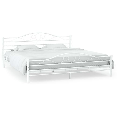 Krevet s madracem bijeli metalni 180 x 200 cm slika 27
