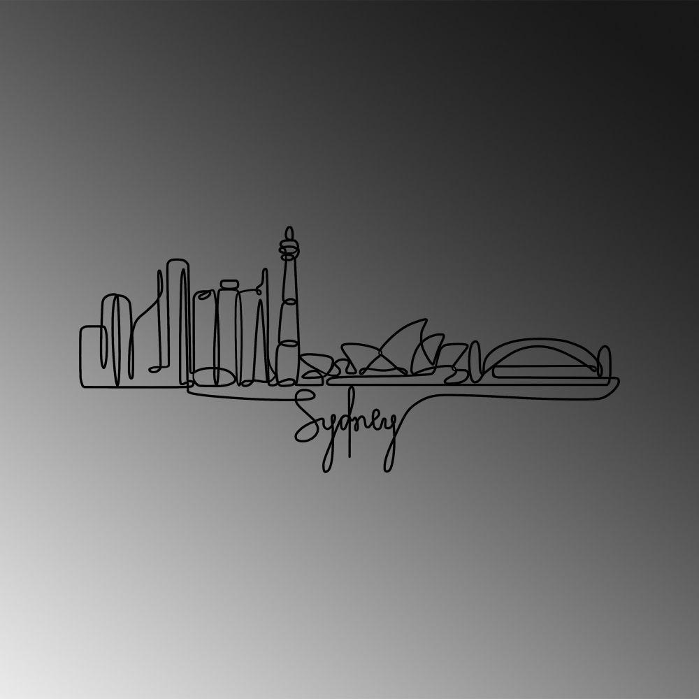 Dekorativni Metalni Zidni Ukras Sydney Black slika 5