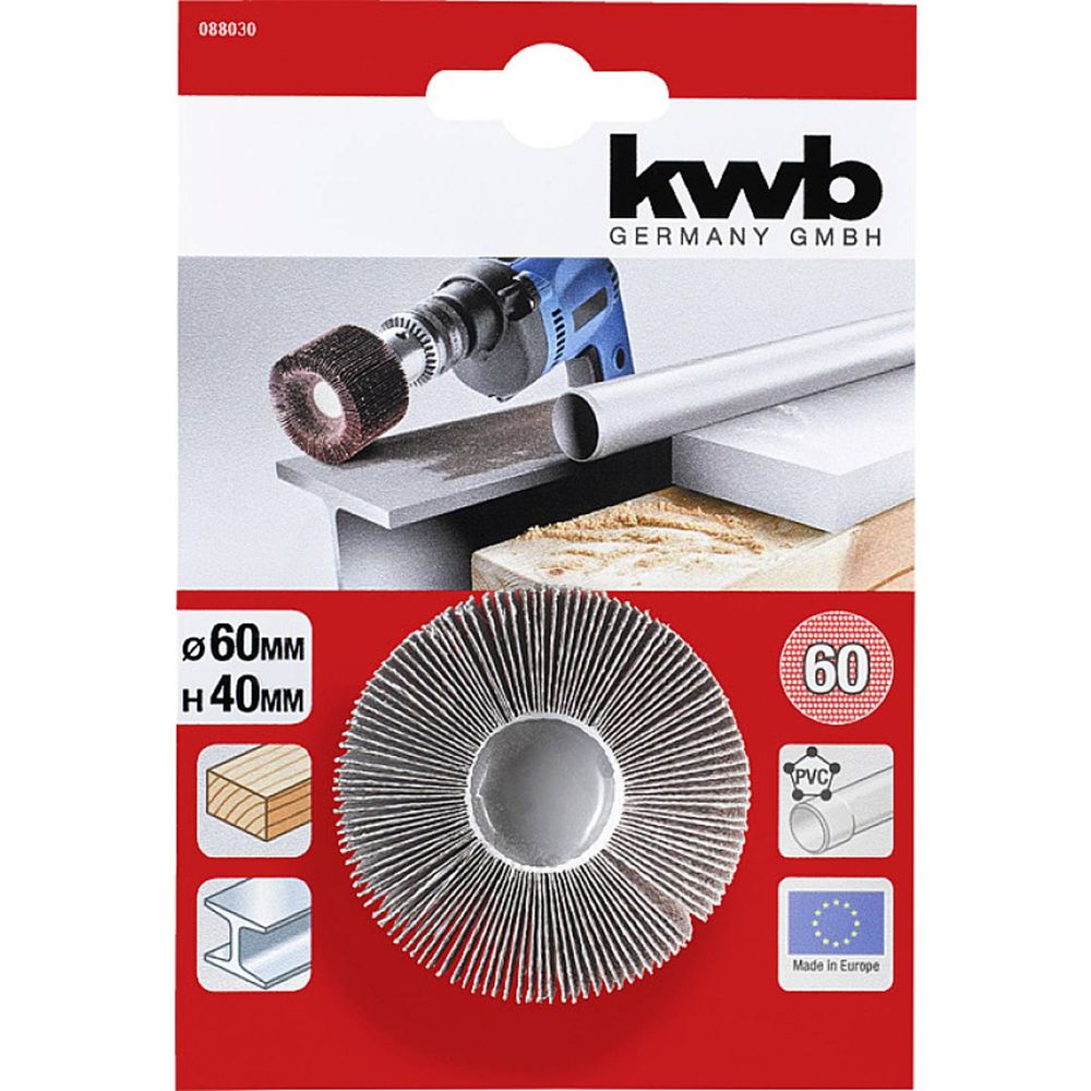 KWB brusna lepeza za bušilicu 60x40 gruba slika 2