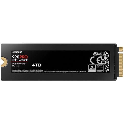 Samsung MZ-V9P4T0CW M.2 NVMe 4TB SSD, 990 PRO, PCIe Gen4.0 x4, Read up to 7450 MB/s, Write up to 6900 MB/s, 2280, w/Heatsink slika 2