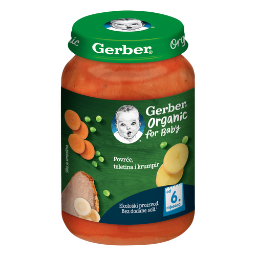 Gerber Organic for Baby Kašica povrće, teletina i krumpir 190g slika 1