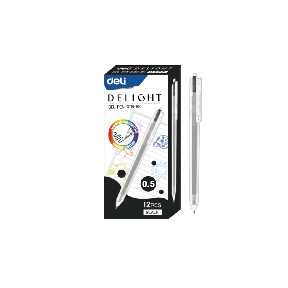 ROLER GEL DELI CRNI EG118-BK slika 1