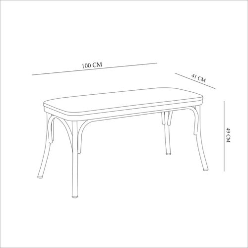 Woody Fashion Set stolova i stolica (4 komada), Crno, OLV-SA-TK12 slika 9