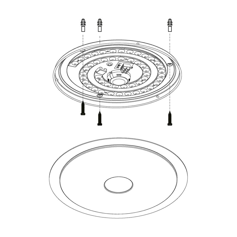 Eglo Lanciano 1 Plafonjera sa LED Rasvjetom, 24W, 1900lm, Daljinski Upravljač, Timer, Dimabilna, Promjer 660mm, Bijela slika 6