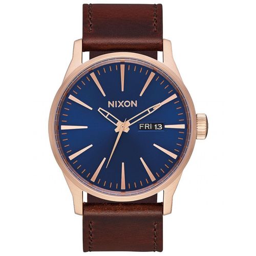 Nixon Sentry Leather Rose Gold/Navy/Brown slika 1