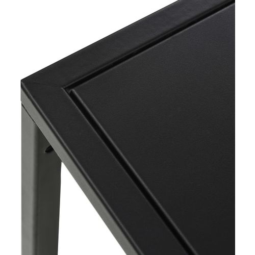 Stol u obliku slova C metalni 35 x 55 x 65 cm crni slika 12