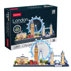 CubicFun CBF205324 3D Puzzle Cityline London sa LED svjetlima L532h
