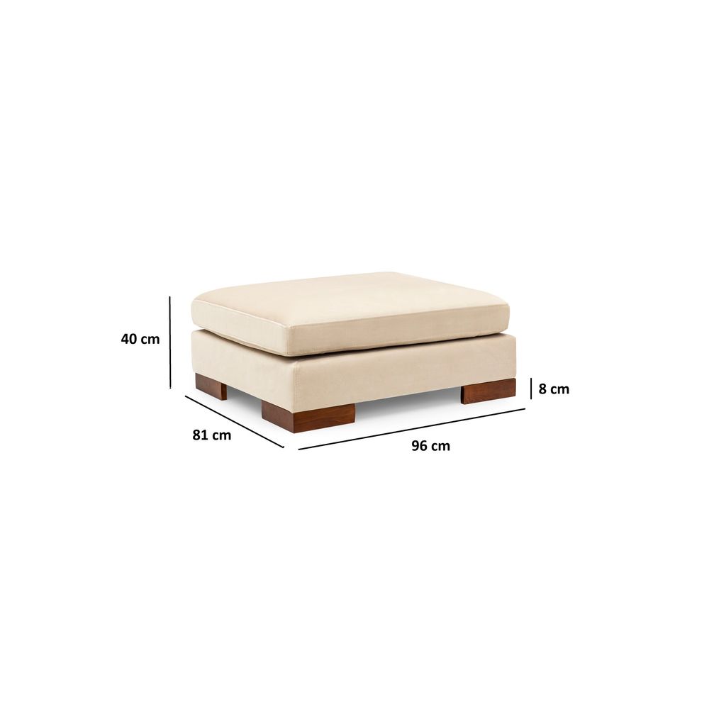 Ugaona Sofa 'Tulip Corner Left' s Pufnom - Bež Boja slika 12