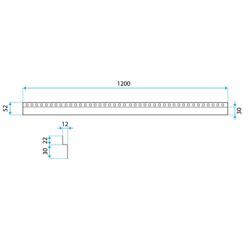 Prednja lajsna za tuš kadu 120cm BRUSH NICKEL slika 11