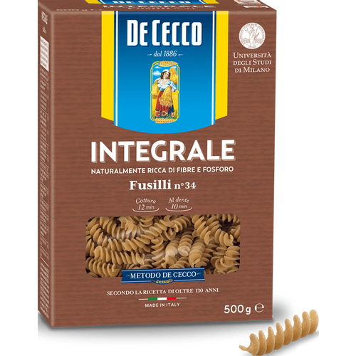 DE CECCO tjestenina 34 integralni fusilli 500g slika 1