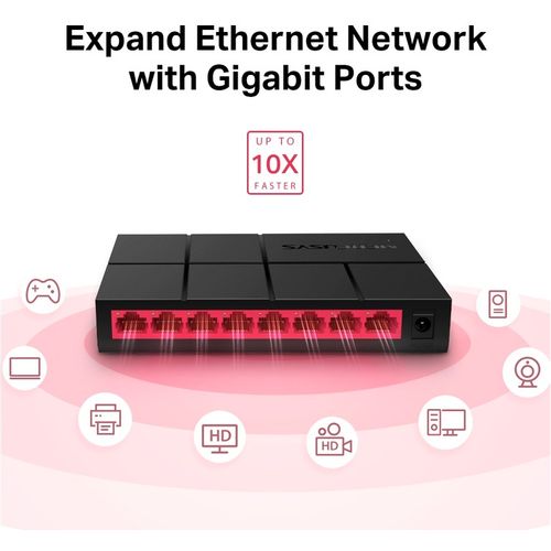 Mercusys MS108G Desktop Switch8-Port 10/100/1000 slika 4