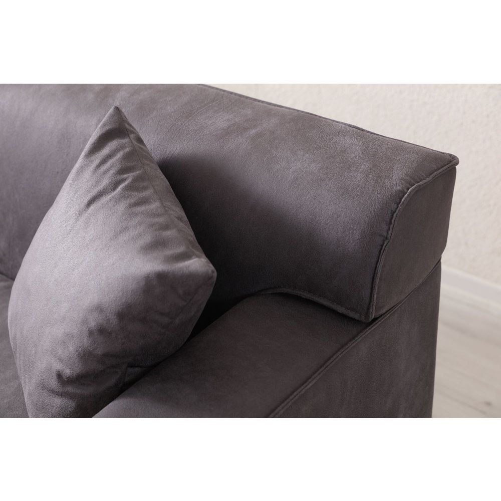 Ugaona sofa New Petra L - boja: antracit slika 5