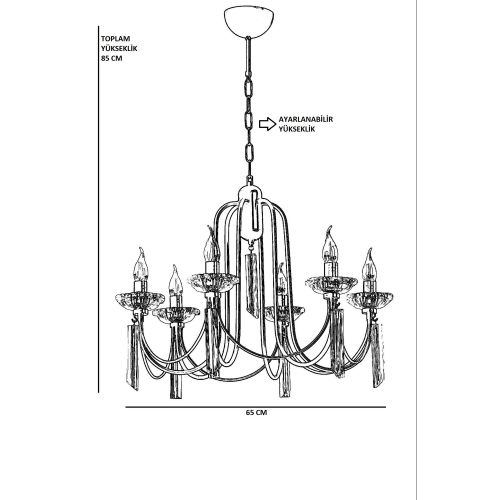 Luster Kontes 8751-1 u Crnoj Boji slika 4