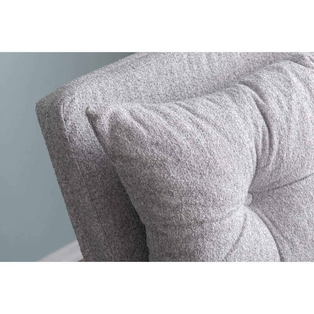 Sando Single - Siva Sofa na Razvlačenje od Teddy Tkanine slika 6