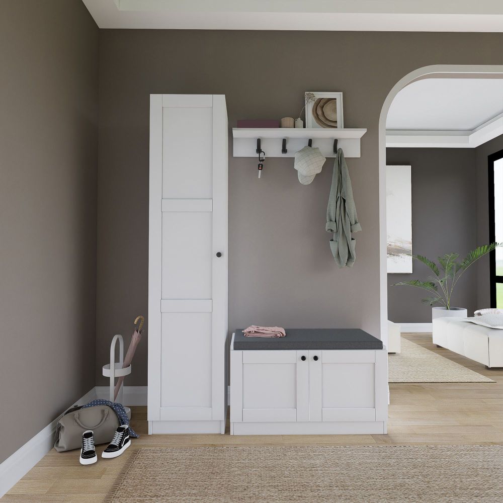 Hall stand Lucas 1600-54 - Bijela boja slika 1