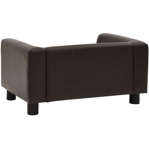 Sofa za pse smeđa 60 x 43 x 30 cm od pliša i umjetne kože slika 30