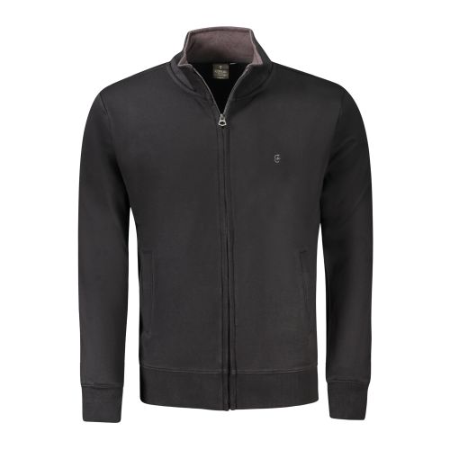 COVERI MOVING MEN'S BLACK ZIP-UP SWEATSHIRT slika 1