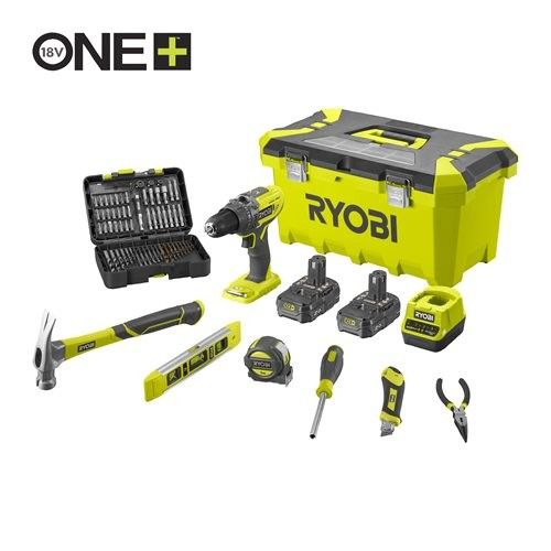 Ryobi aku buš.R18DD3-220TAH(ONE+,2x2Ah,set ruč.alata) RPP24  slika 1