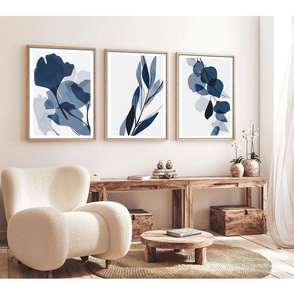 Huhu207 - Dekorativno Slikarstvo u Okviru od MDF-a 50 x 70 (Set od 3 Komada) slika 4