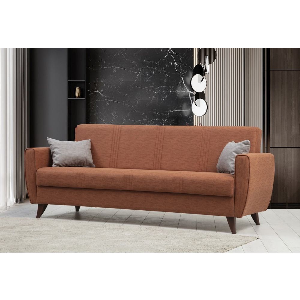 Zaden - Crveni Sofa na Razvlačenje za 3 Osobe slika 2
