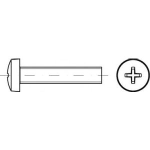 TOOLCRAFT TO-5431284 cilindrični vijci s lećastom glavom M4 16 mm križni philips 2000 St.