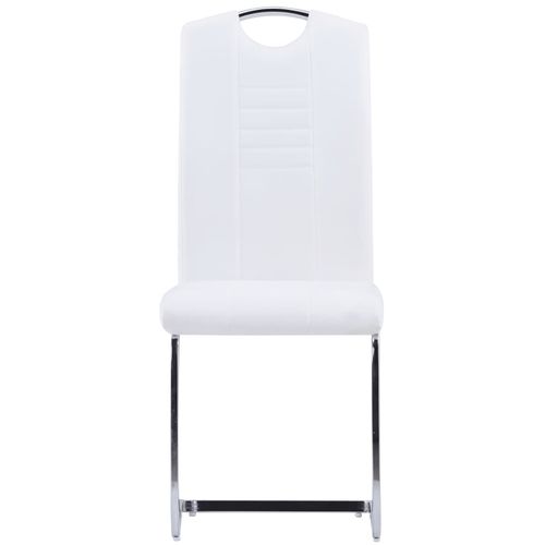 Konzolne blagovaonske stolice od umjetne kože 4 kom bijele slika 27