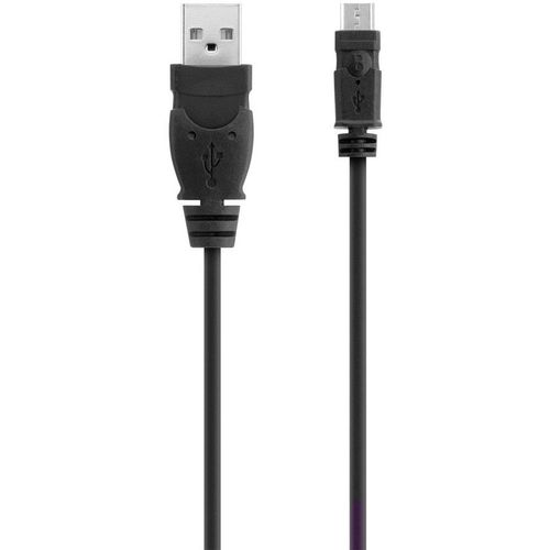 Belkin USB kabel USB 2.0 USB-A utikač, USB-Micro-B utikač 0.90 m crna pozlaćeni kontakti F3U151cp0.9M-P slika 1