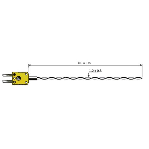 B + B Thermo-Technik 0600 1301 senzor zraka  -50 do +260 °C  Tip tipala K slika 2