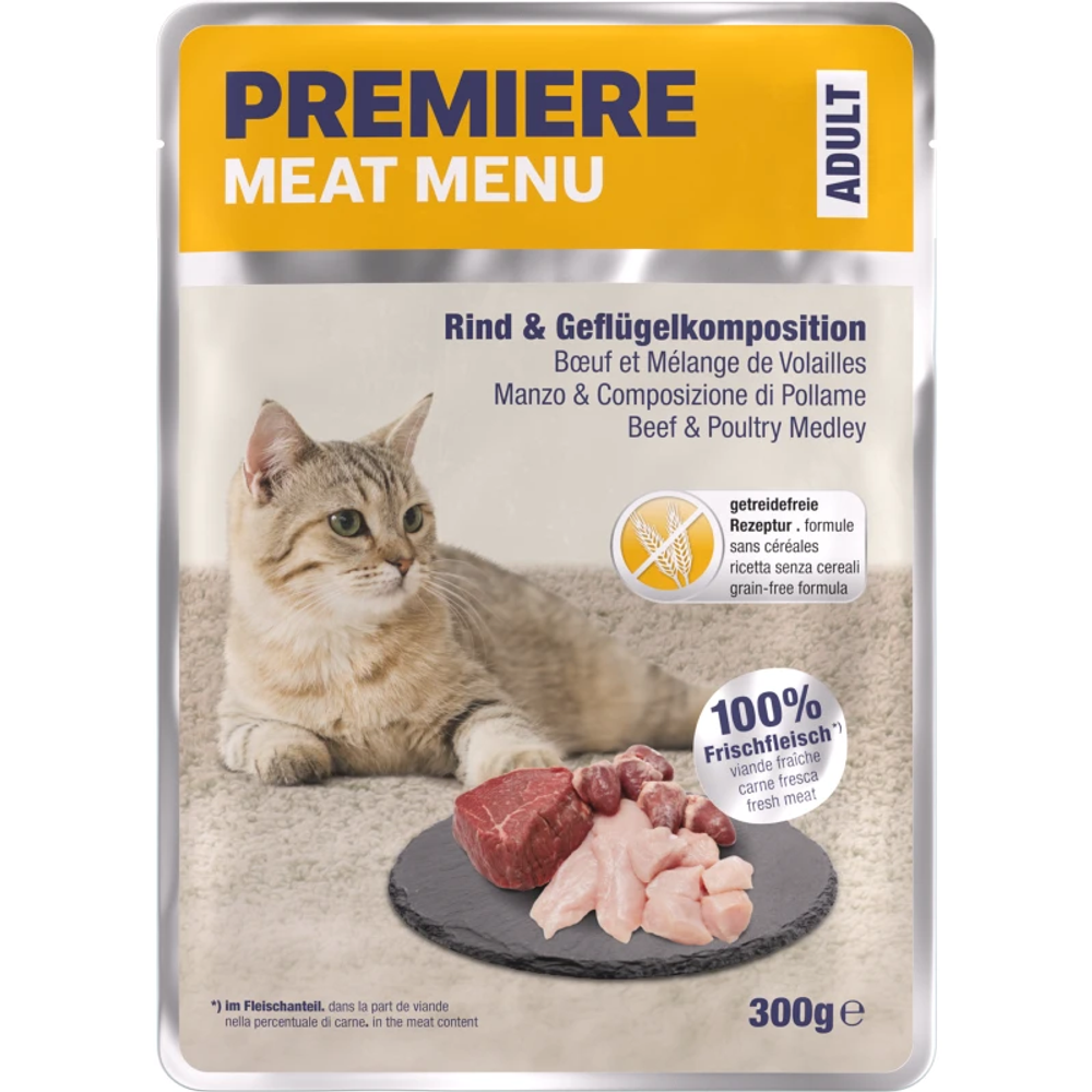 Premiere Cat Meat Menu Adult govedina i perad 300 g slika 1